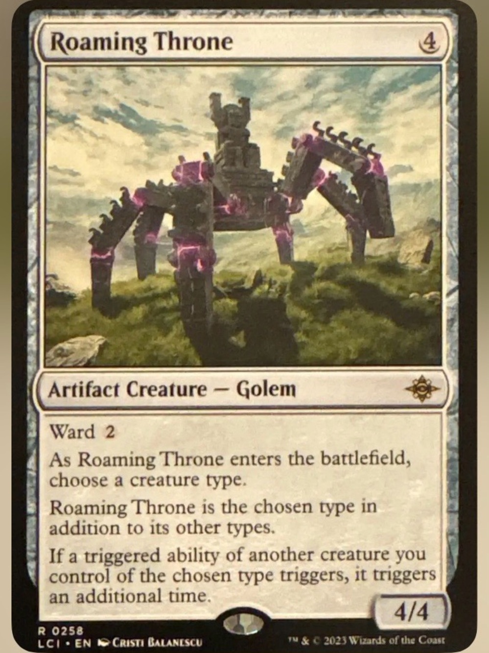 Wizards of the Coast MTG Roaming Throne LCI RARE #258
